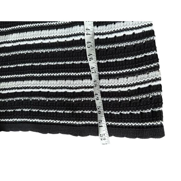 Casa Cabana Junior's Sleeveless Maxi Sweater Dress Size XL Black & White Striped - Picture 8 of 8